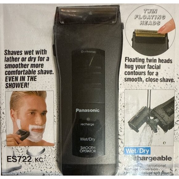 Panasonic ES-722 “Smooth Operator I” Wet/Dry Electric Shaver Float Control New - Picture 2 of 3